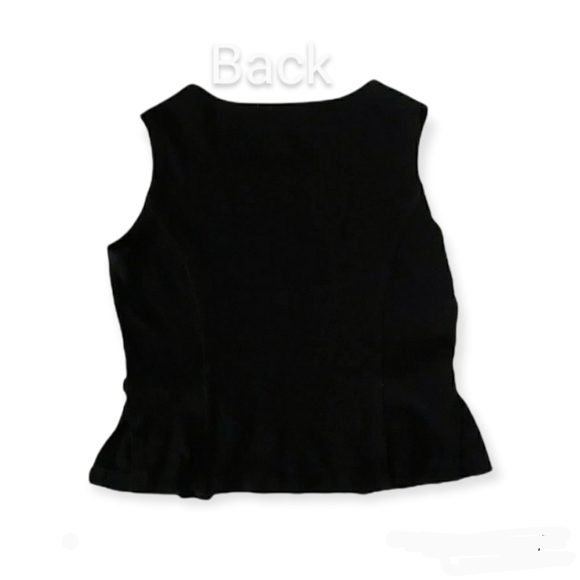 Womens sz 6 Black silver Buckle slit sides Ronnie nicole top Ladies shirt - Picture 7 of 8